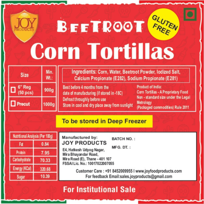 Betroot Corn Tortillas